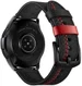 Universeel Smartwatch 22MM Bandje - Echt Leer - met Dubbele Stiksels - Zwart afbeelding 3