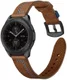 Universeel Smartwatch 22MM Bandje Echt Leer met Dubbele Stiksels Bruin afbeelding 2