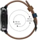 Universeel Smartwatch 22MM Bandje Echt Leer met Dubbele Stiksels Bruin afbeelding 8