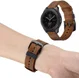 Universeel Smartwatch 22MM Bandje Echt Leer met Dubbele Stiksels Bruin afbeelding 4