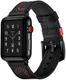 Apple Watch 1-10/SE/Ultra Bandje - 49MM/46MM/45MM/44MM/42MM - Echt Leer - Zwart afbeelding 1