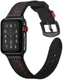 Apple Watch 1-10/SE/Ultra Bandje - 49MM/46MM/45MM/44MM/42MM - Echt Leer - Zwart afbeelding 2