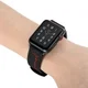 Apple Watch 1-10/SE/Ultra Bandje - 49MM/46MM/45MM/44MM/42MM - Echt Leer - Zwart afbeelding 4