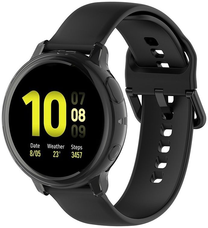 Samsung Galaxy Watch Active 2 44MM Hoesje - Flexibel TPU Bumper - Grijs afbeelding 2