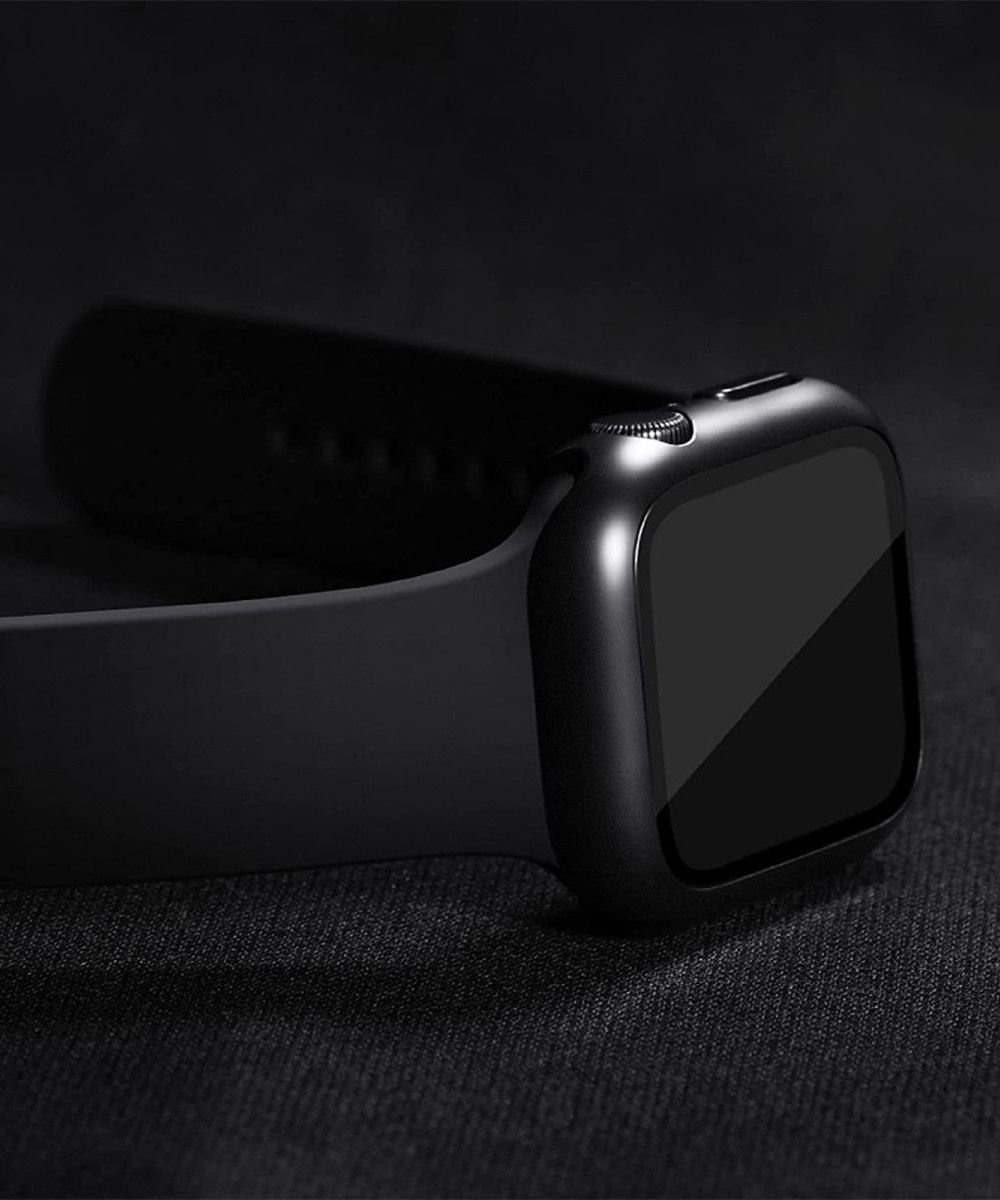 Apple Watch 42MM Hoesje - Hard Plastic Bumper met Tempered Glass - Zwart afbeelding 11