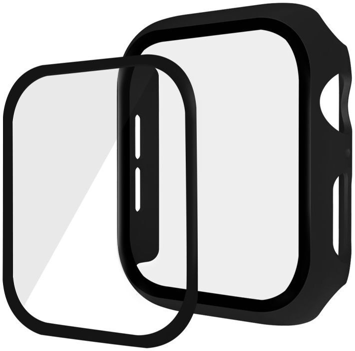 Apple Watch 42MM Hoesje - Hard Plastic Bumper met Tempered Glass - Zwart afbeelding 6
