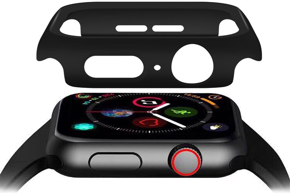 Apple Watch 42MM Hoesje - Hard Plastic Bumper met Tempered Glass - Zwart afbeelding 8