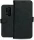 Rosso Deluxe OnePlus 8 Pro Hoesje Echt Leer Book Case Zwart afbeelding 12