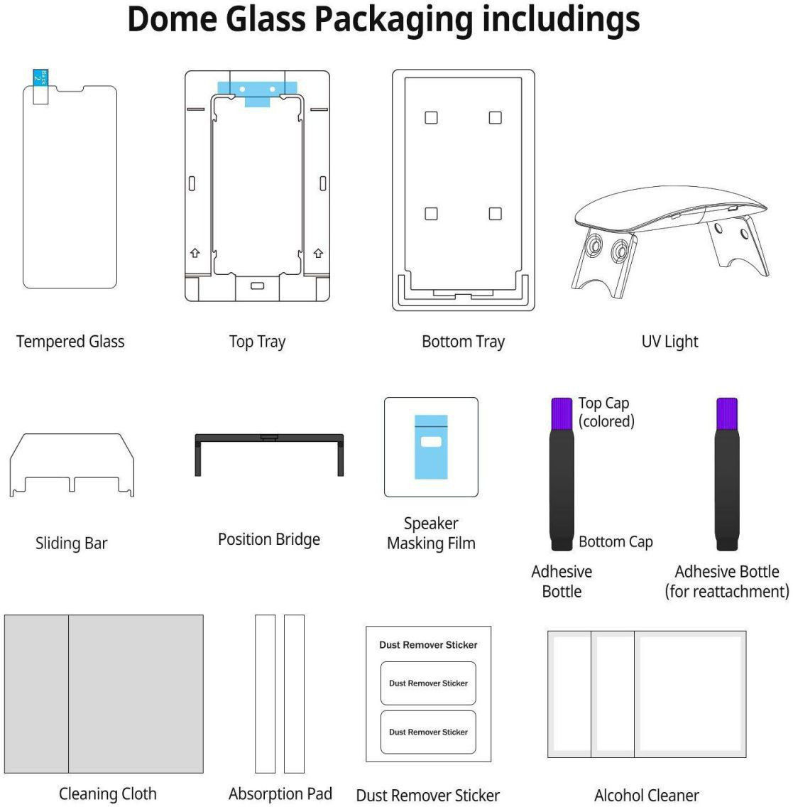Whitestone Dome Glass Apple iPhone SE 2020 / 2022 Screen Protector afbeelding 4