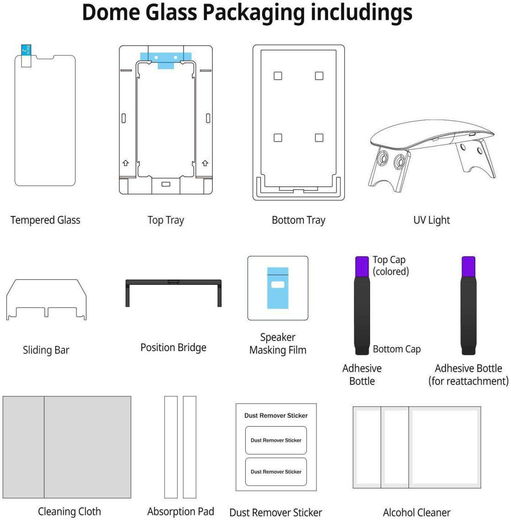 Whitestone Dome Glass Apple iPhone SE 2020 / 2022 Screen Protector afbeelding 4