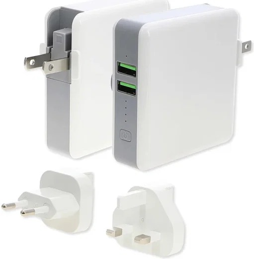 4smarts Powerbank 5.200 mAh met Draadloze Oplader en Reislader Set Wit afbeelding 5