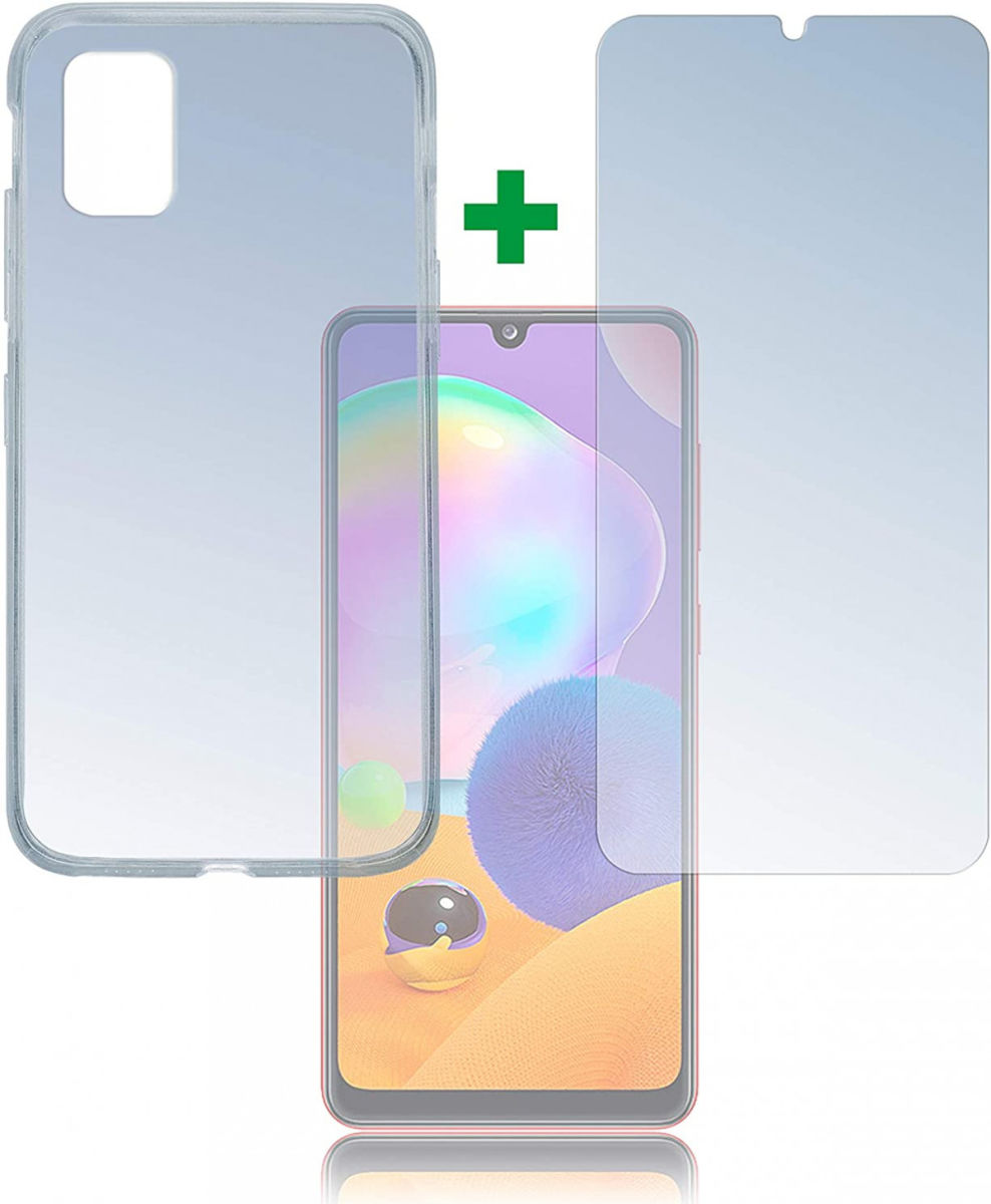 4smarts 360° Limited Protection Set Samsung Galaxy A31 Transparant afbeelding 1
