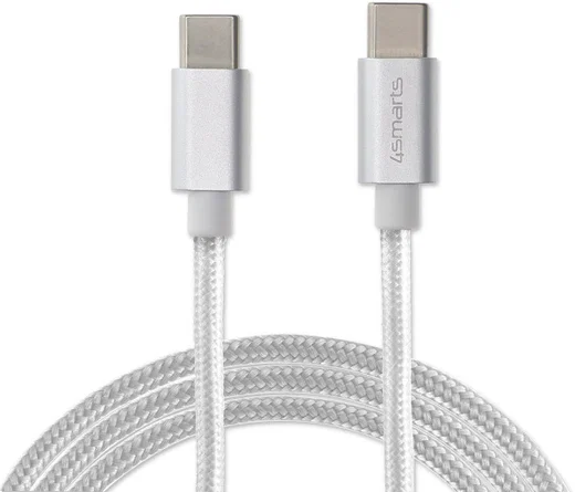 4smarts RAPIDCord USB-C naar USB-C Datakabel 1 Meter Wit afbeelding 1