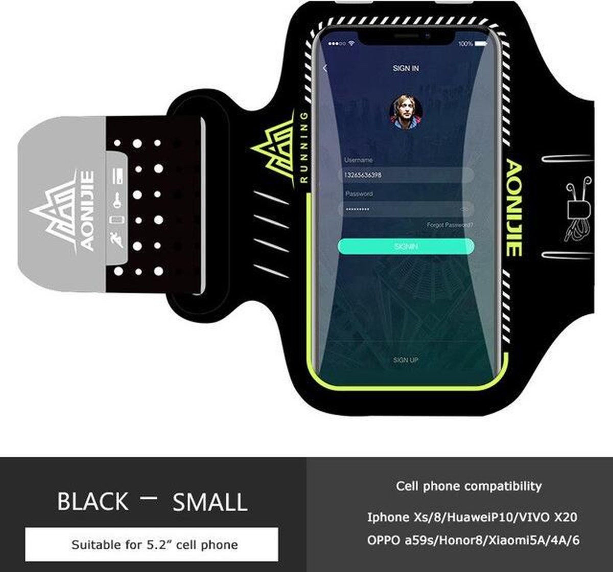 Aonijie Sport Armband Smartphone 5.2 Inch afbeelding 1