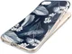 HappyCase Apple iPhone 8 Flexibel TPU Hoesje Blue Leaves Print afbeelding 7