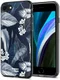HappyCase Apple iPhone 8 Flexibel TPU Hoesje Blue Leaves Print afbeelding 2