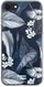 HappyCase Apple iPhone 8 Flexibel TPU Hoesje Blue Leaves Print afbeelding 1