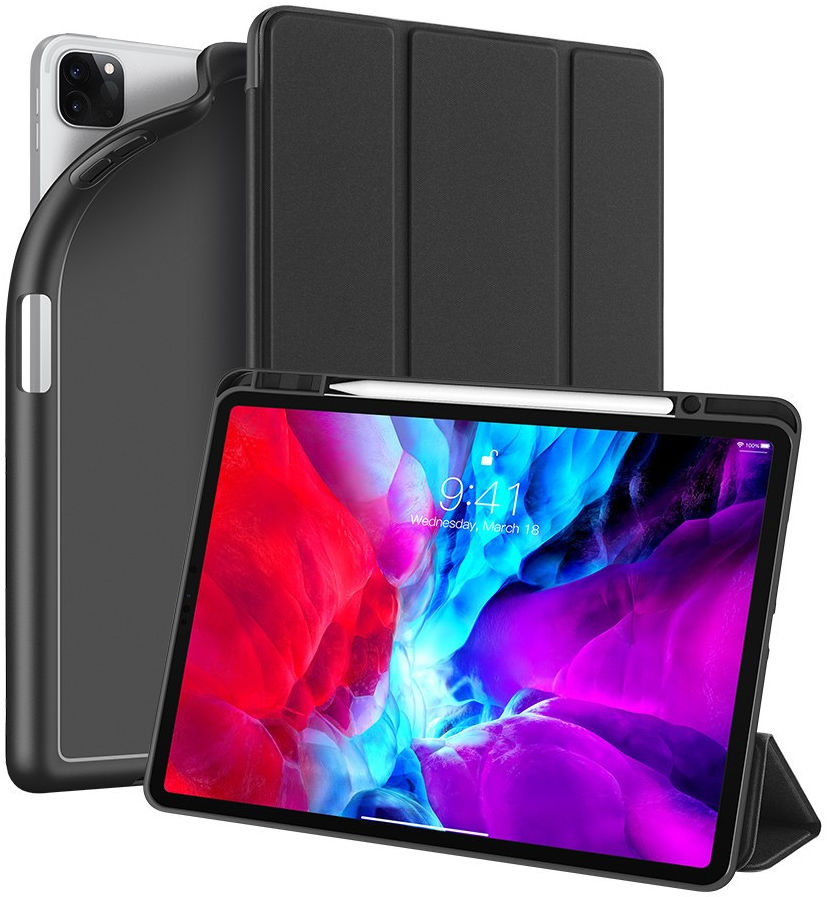 Dux Ducis Osom Apple iPad Pro 12.9 2018 / 2020 Hoesje Tri-fold Zwart afbeelding 1