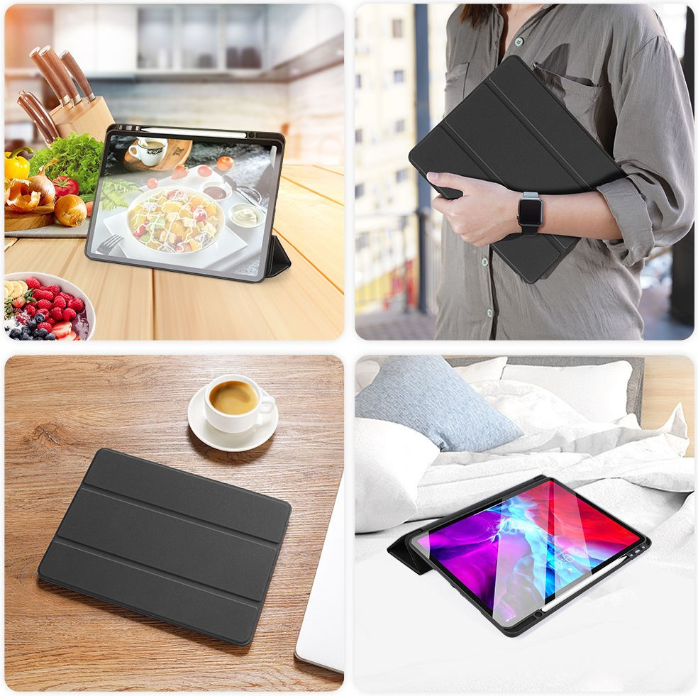 Dux Ducis Osom Apple iPad Pro 12.9 2018 / 2020 Hoesje Tri-fold Zwart afbeelding 9