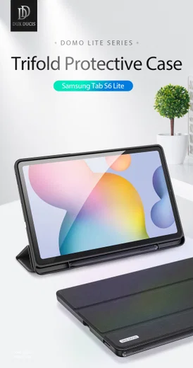Dux Ducis Osom Series Galaxy Tab S6 Lite Hoesje Tri-fold Blauw afbeelding 5