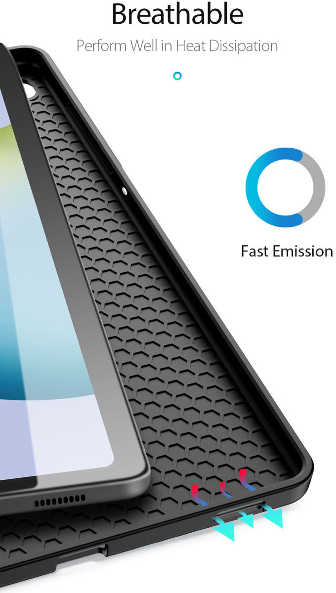 Dux Ducis Osom Series Galaxy Tab S6 Lite Hoesje Tri-fold Blauw afbeelding 10