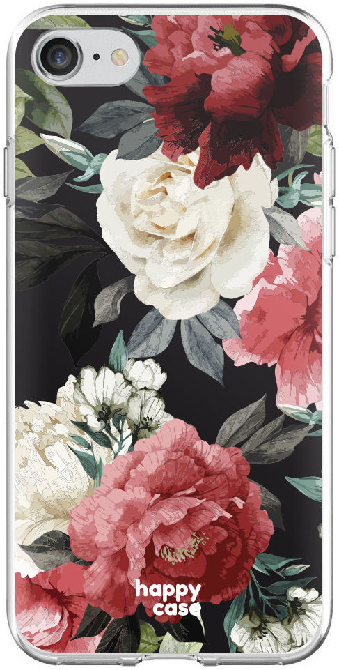 HappyCase Apple iPhone 8 Flexibel TPU Hoesje Rozen Print afbeelding 4