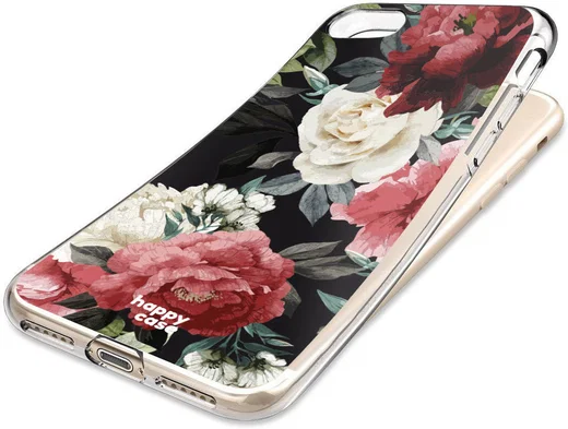 HappyCase Apple iPhone 8 Flexibel TPU Hoesje Rozen Print afbeelding 7
