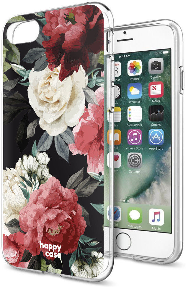 HappyCase Apple iPhone 8 Flexibel TPU Hoesje Rozen Print afbeelding 6