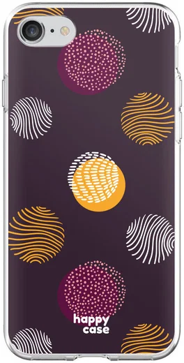 HappyCase Apple iPhone 8 Flexibel TPU Hoesje Cirkels Print afbeelding 4
