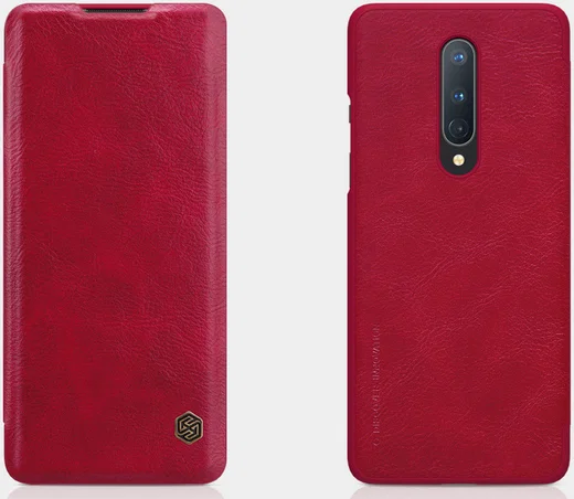 Nillkin Qin Book OnePlus 8 Hoesje Rood afbeelding 4