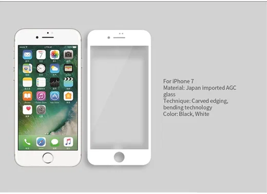 Nillkin 3D iPhone 7 / 8 / SE 2020/2022 Glass Screen Protector Zwart afbeelding 5