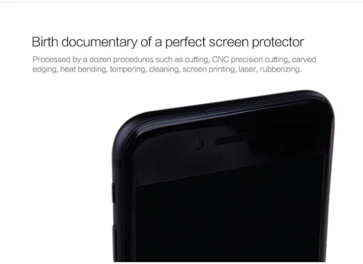 Nillkin 3D iPhone 7 / 8 / SE 2020/2022 Glass Screen Protector Zwart afbeelding 9