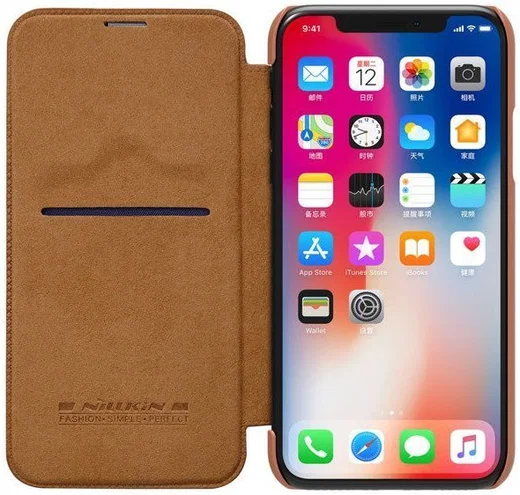 Nillkin Qin Book Apple iPhone 11 Pro Hoesje Bruin afbeelding 1