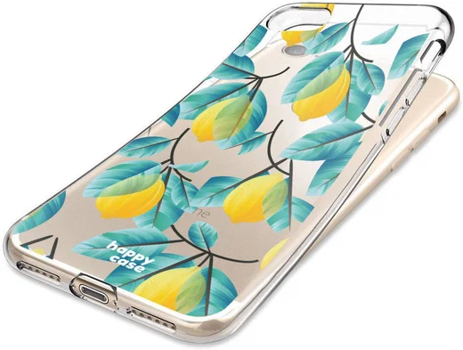 HappyCase iPhone SE 2020/2022 Hoesje Flexibel TPU Citroen Print afbeelding 7