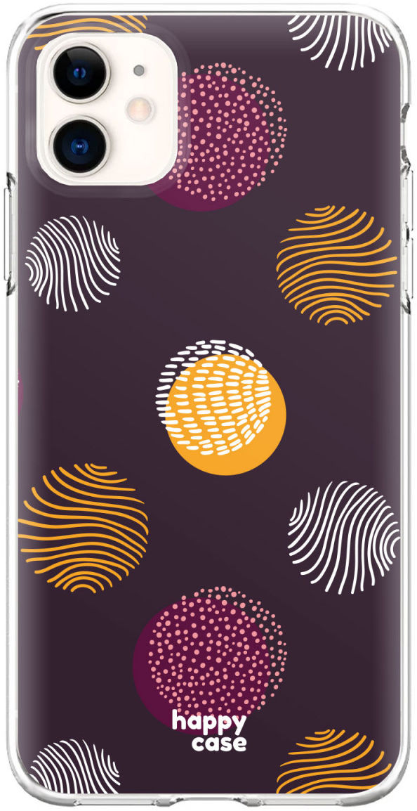 HappyCase Apple iPhone 11 Hoesje Flexibel TPU Cirkels Print afbeelding 1