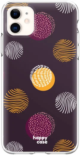 HappyCase Apple iPhone 11 Hoesje Flexibel TPU Cirkels Print afbeelding 1
