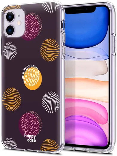 HappyCase Apple iPhone 11 Hoesje Flexibel TPU Cirkels Print afbeelding 5