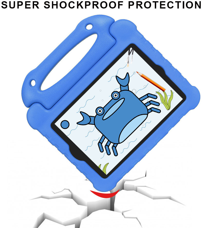 Apple iPad Mini 1/2/3/4/5 Kinder Tablethoes met Handvat Blauw afbeelding 4