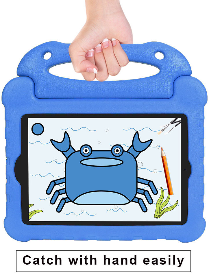 Apple iPad Mini 1/2/3/4/5 Kinder Tablethoes met Handvat Blauw afbeelding 6