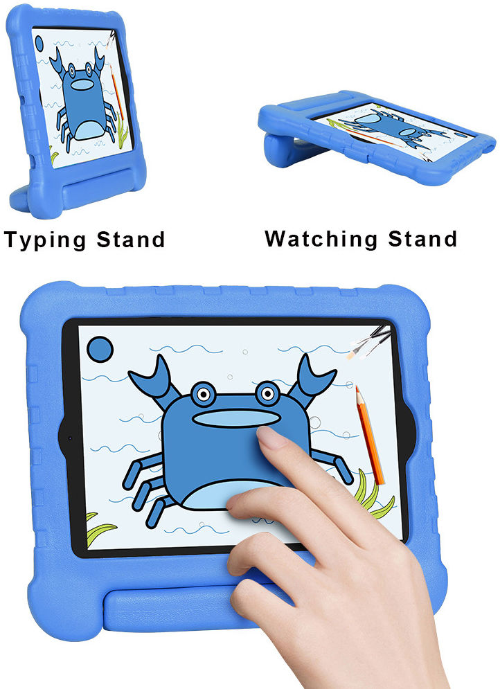 Apple iPad Mini 1/2/3/4/5 Kinder Tablethoes met Handvat Blauw afbeelding 8