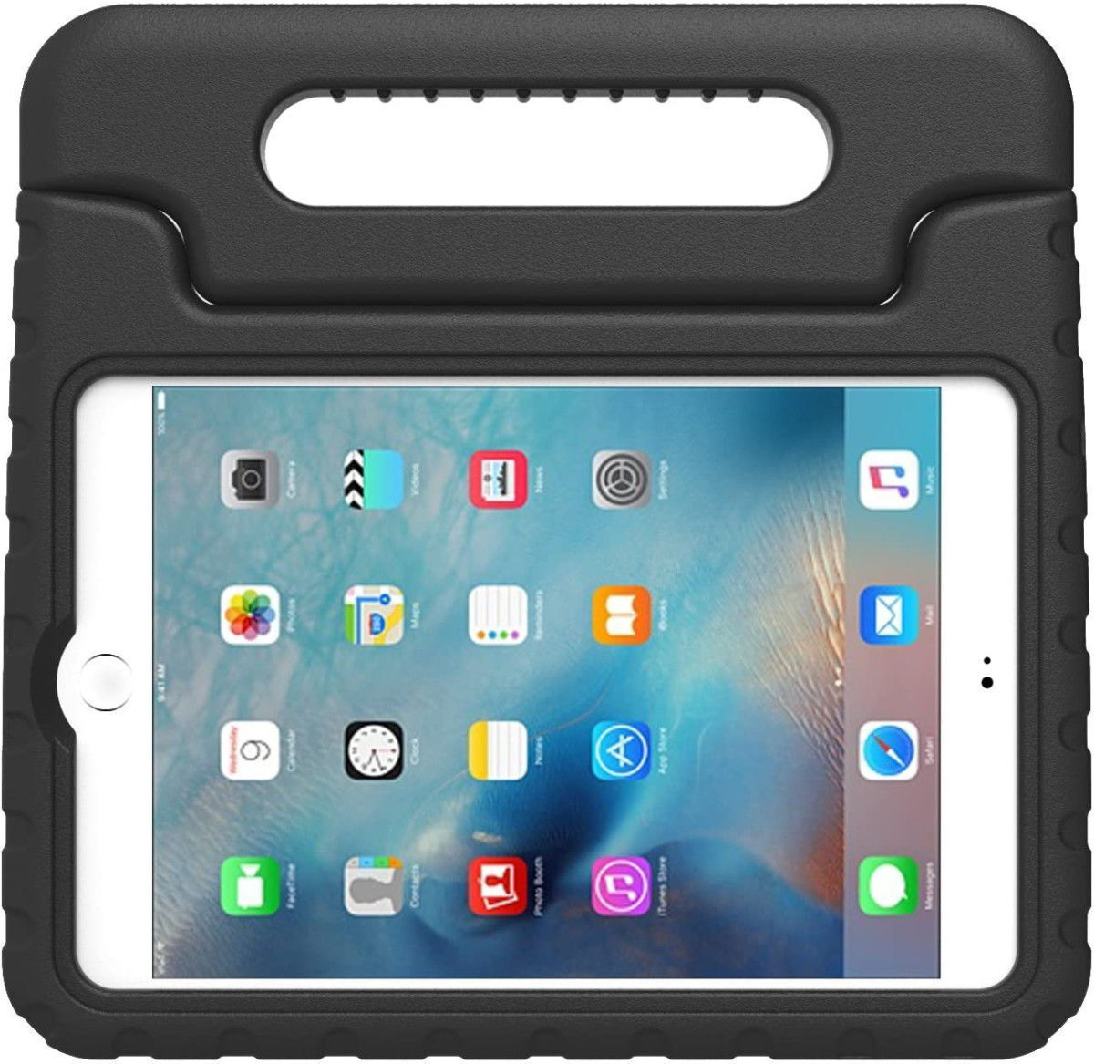 Apple iPad Mini 1/2/3/4/5 Kinder Tablethoes met Handvat Zwart afbeelding 1