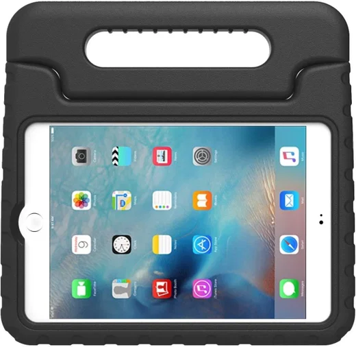 Apple iPad Mini 1/2/3/4/5 Kinder Tablethoes met Handvat Zwart afbeelding 1