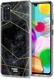 HappyCase Samsung Galaxy A41 Flexibel TPU Hoesje Zwart Marmer print afbeelding 2