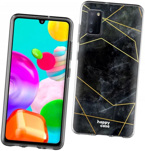 HappyCase Samsung Galaxy A41 Flexibel TPU Hoesje Zwart Marmer print afbeelding 6