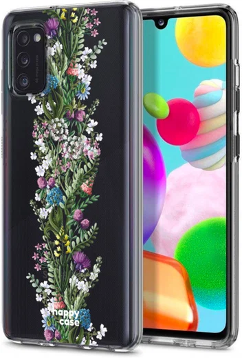 HappyCase Samsung Galaxy A41 Flexibel TPU Hoesje Floral print afbeelding 2