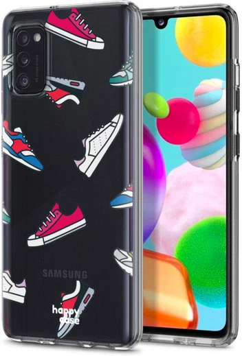 HappyCase Samsung Galaxy A41 Flexibel TPU Hoesje Sneaker print afbeelding 2