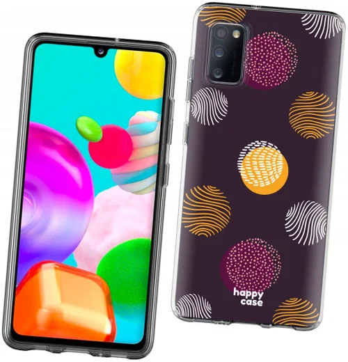 HappyCase Samsung Galaxy A41 Flexibel TPU Hoesje Cirkels print afbeelding 4