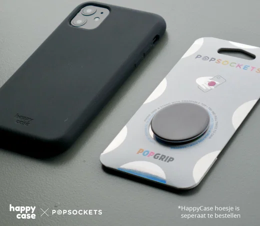 PopSockets X HappyCase PopGrip PopTop Greep en Standaard Zwart afbeelding 5