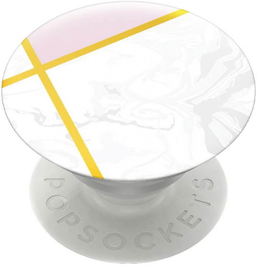 PopSockets X HappyCase PopGrip PopTop Greep en Standaard Roze Marmer afbeelding 1