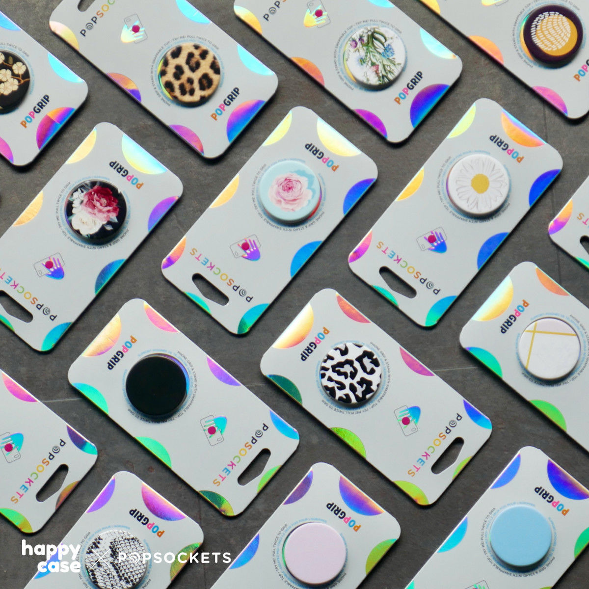 PopSockets X HappyCase PopGrip PopTop Greep en Standaard Roze Marmer afbeelding 12